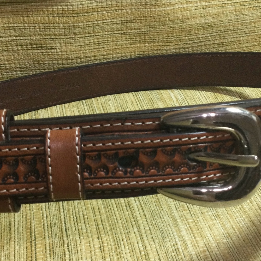 Men's Leather Belt Top Grain, Embossed size 40